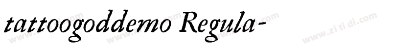 tattoogoddemo Regula字体转换
